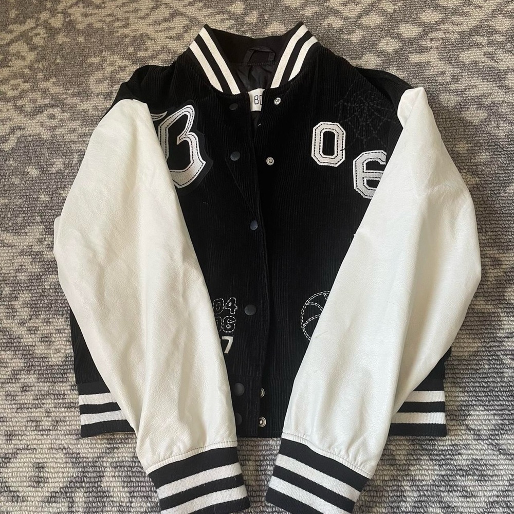 BDG Black and White Varsity Jacket Timeless Design